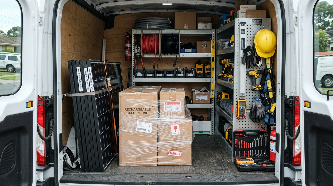 Installer van with equipment
