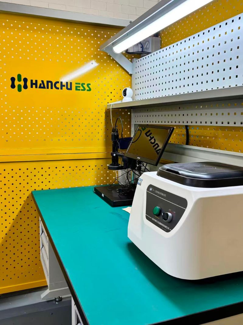 HANCHU ESS Service Centre welding inspection station with microscope and polishing machine