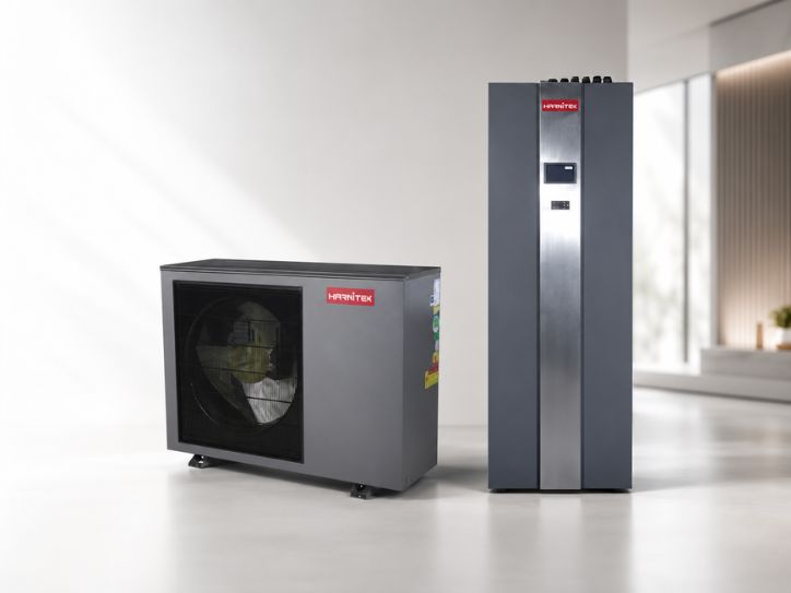 Harnitek Combi heat pump installed inside a home