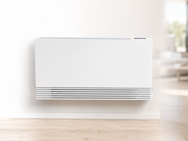 Harnitek HeatBoost radiator installed inside a home