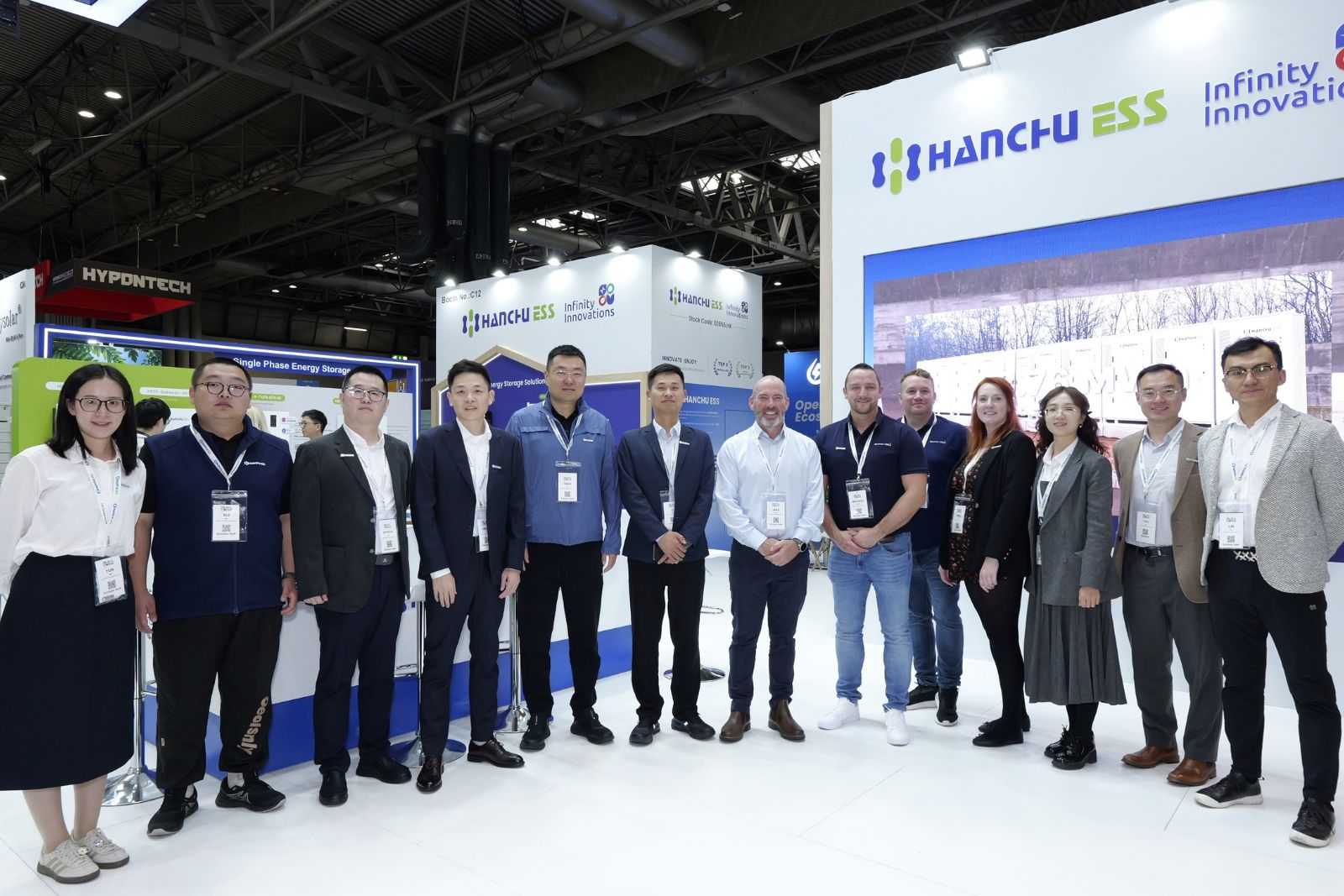 HANCHU ESS and Infinity Innovations together at Solar & Storage Live Birmingham 2026